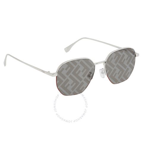 fendi fe40004u|Fendi Smoke Mirror Logo Pilot Unisex Sunglasses FE40004U .